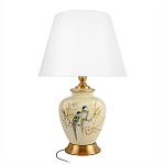 Настольная лампа бежевая с изображением птиц Slip Away варинант исполнения - 1 | Loft Concept в Орле