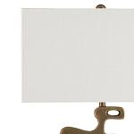 Настольная лампа с фигурным каркасом и прямоугольным тканевым абажуром Brutalist Profile варинант исполнения - 2 | Loft Concept в Орле