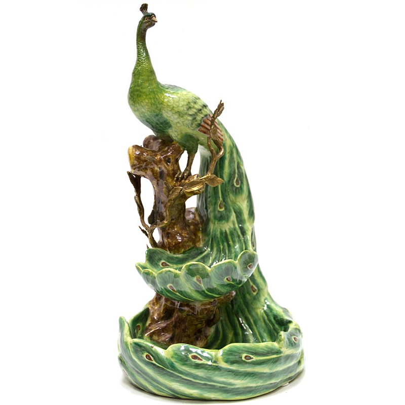 Статуэтка Green Peacock Зеленый Коричневый Статуэтка Green Peacock Зеленый Коричневый в Орле | Loft Concept
