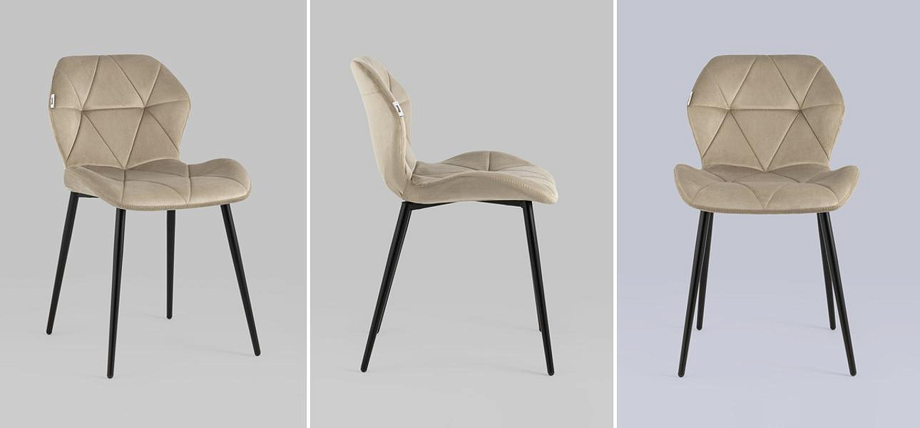 Стул Jeroen Chair II Бежевый Велюр Стул Jeroen Chair II Бежевый Велюр - Loft-Concept в Орле