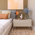 Настольная лампа с круглым деревянным отражателем и черным цилиндрическим плафоном Accord Lighting варинант исполнения - 9 | Loft Concept в Орле