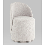 Пуф Loreen со спинкой вращающийся букле светло-серый варинант исполнения - 1 | Loft Concept в Орле