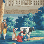 Обои ручная роспись Monuments of Paris Jacquemart on scenic paper варинант исполнения - 1 | Loft Concept в Орле