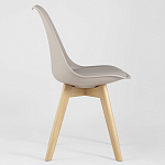 Стул с основой из пластика и мягким сиденьем Arvika Beige варинант исполнения - 2 | Loft Concept в Орле