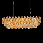 Люстра овальная с многослойными белыми и прозрачными подвесками Character Chandelier варинант исполнения - 2 | Loft Concept в Орле