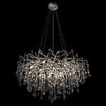 Люстра подвесная с прозрачными стеклянными подвесками в форме капель Диаметр 80 см Droplet Chandelier варинант исполнения - 5 | Loft Concept в Орле