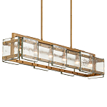 Люстра прямоугольная из толстого литого стекла Cast Glass варинант исполнения - 2 | Loft Concept в Орле