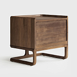 Прикроватный деревянный столик с 2-мя ящиками Moon Walnut Furniture варинант исполнения - 12 | Loft Concept в Орле