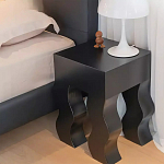 Дизайнерский журнальный стол чёрный с ножками волнистой формы Egopi варинант исполнения - 2 | Loft Concept в Орле