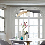 Люстра круглая с 2-мя металлическими абажурами Andromeda варинант исполнения - 7 | Loft Concept в Орле