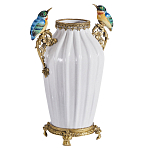 Ваза белого цвета из фарфора с птичкми White Garden варинант исполнения - 2 | Loft Concept в Орле