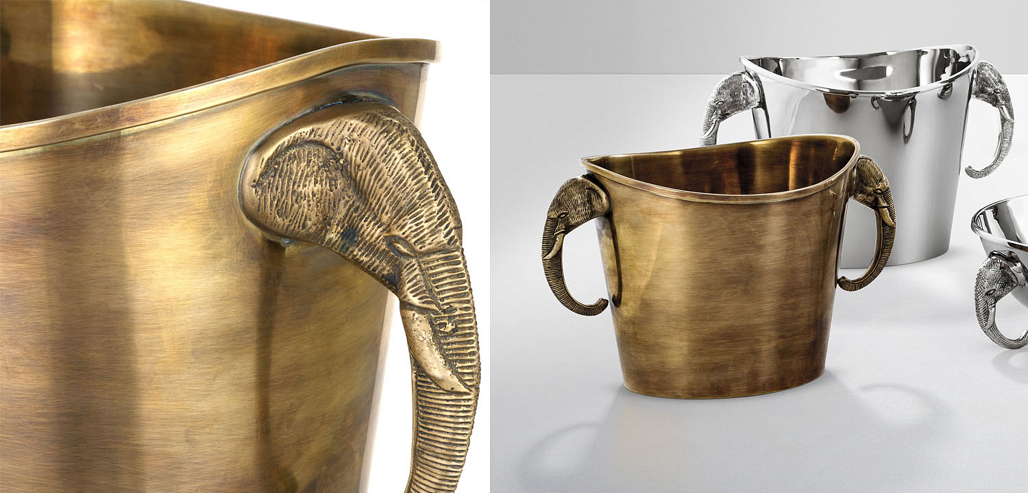Ведерко для льда Eichholtz WINE COOLER MAHARAJA brass Ведерко для льда Eichholtz WINE COOLER MAHARAJA brass - Loft-Concept в Орле