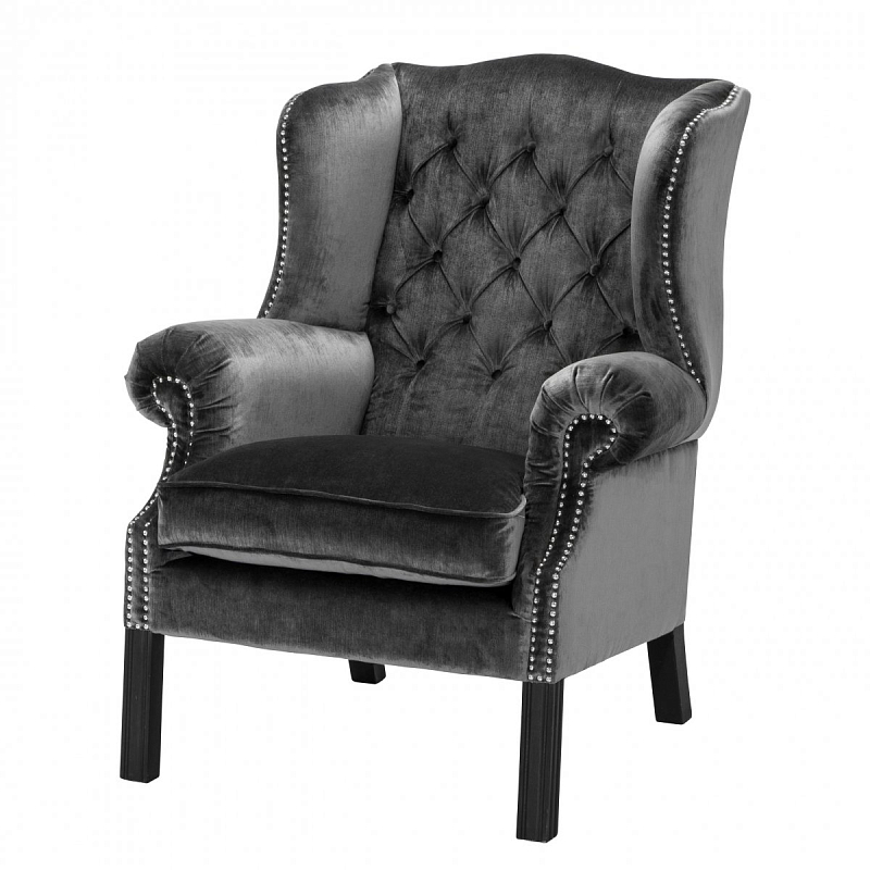 Кресло Eichholtz Chair Bradley Серый Черный Кресло Eichholtz Chair Bradley Серый Черный в Орле | Loft Concept