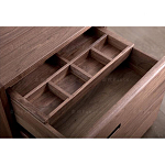 Прикроватный столик деревянный с 2-мя ящиками Moon Walnut Furniture варинант исполнения - 3 | Loft Concept в Орле