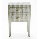 Тумбочка прикроватная White Pearl BEDSIDE CABINET 2 DRAWER варинант исполнения - 1 | Loft Concept в Орле