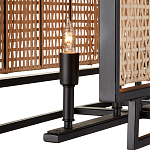 Люстра прямоугольной формы с чёрным каркасом и вставкой из плетеного материала Cage for Light варинант исполнения - 2 | Loft Concept в Орле