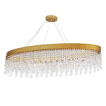 Люстра подвесная овальная с хрустальными подвесками Crystal Art  варинант исполнения - 1 | Loft Concept в Орле