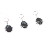 Зеркало брелок карманное двухстороннее из натурального камня Серафинит Stone Mirrors варинант исполнения - 4 | Loft Concept в Орле