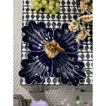 Менажница темно-синяя фарфоровая с бронзовой фигуркой ангела Eden Garden варинант исполнения - 3 | Loft Concept в Орле