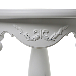 Стол приставной круглый белого цвета из массива бука с легкими потертостями White Provence варинант исполнения - 2 | Loft Concept в Орле