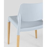 Пластиковый стул на ножках из массива бука Ferret Grey-Blue варинант исполнения - 3 | Loft Concept в Орле