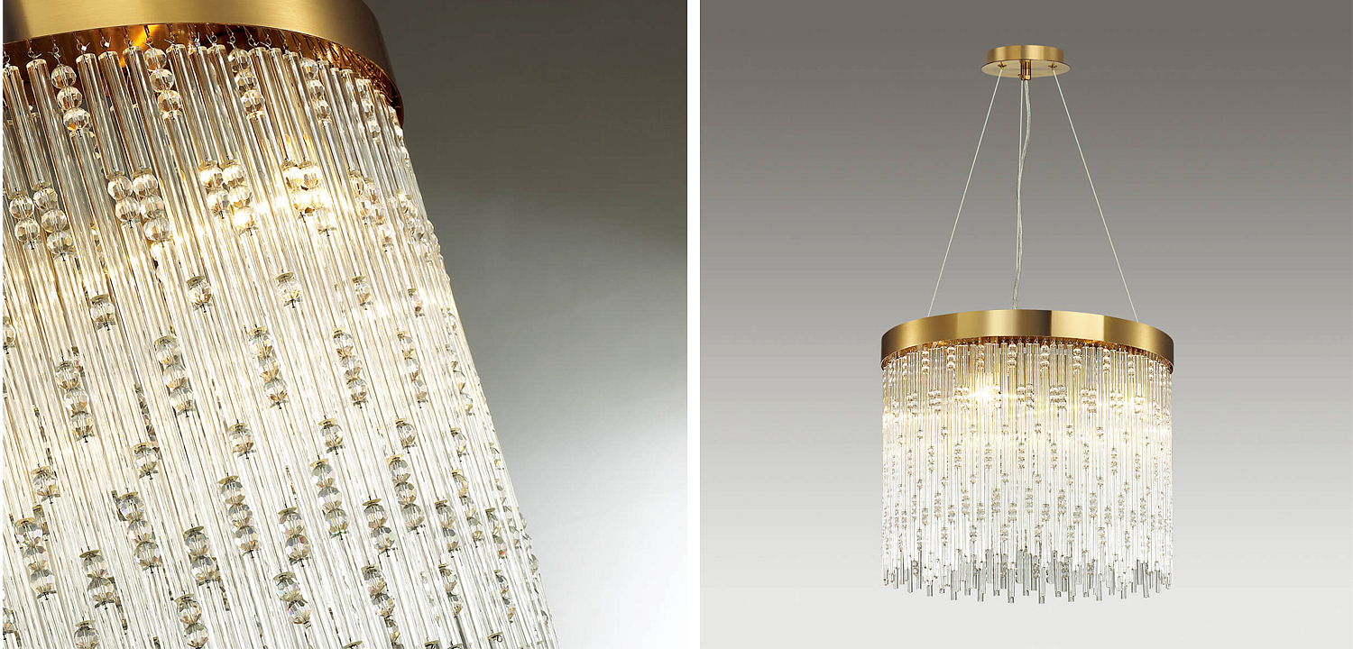 Люстра Hailstorm Rain Kerri Chandelier gold 45 Люстра Hailstorm Rain Kerri Chandelier gold 45 - Loft-Concept в Орле