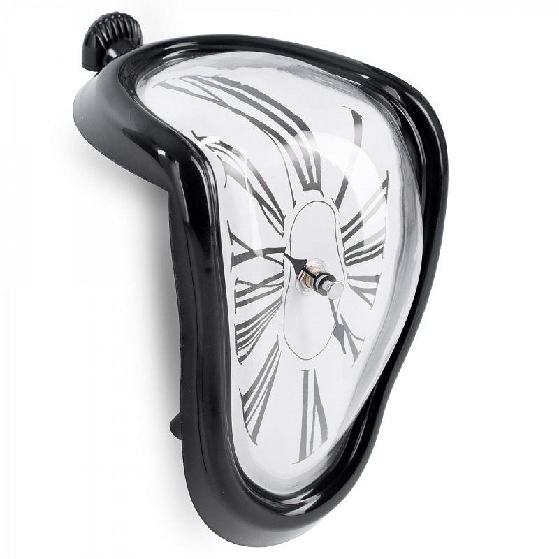 Часы Salvador Dali Soft Clock black Белый Черный Часы Salvador Dali Soft Clock black Белый Черный в Орле | Loft Concept