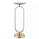 Столик приставной с овальным золотым основанием Oval Gold Base варинант исполнения - 1 | Loft Concept в Орле