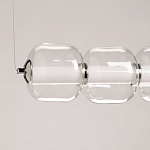 Люстра линейная с 6-ю прозрачными стеклянными плафонами округлой формы HANDLE GRAPE варинант исполнения - 6 | Loft Concept в Орле