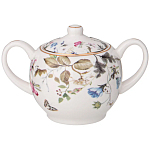 Чайный сервиз из фарфора белый с рисунком цветов на 6 персон 14 предметов Garden Whisper Porcelain Set  варинант исполнения - 3 | Loft Concept в Орле