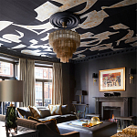 Обои ручная роспись в стиле Арт-деко Symphony Original colourway on Flint silk dupion варинант исполнения - 3 | Loft Concept в Орле