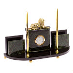 Настольный канцелярский набор из нефрита с декором в виде льва Golden Lion варинант исполнения - 2 | Loft Concept в Орле