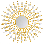 Зеркало-солнце в раме из металла с золотыми с лучами Rays of Peace варинант исполнения - 1 | Loft Concept в Орле
