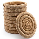 Плетеная корзина с крышкой из плетеного бананового дерева Zuwena Wicker Basket варинант исполнения - 3 | Loft Concept в Орле