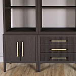 Модульный стеллаж Primo из трех составных элементов Темный орех варинант исполнения - 6 | Loft Concept в Орле