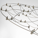 Люстра подвесная с тонкой металлической конструкцией цвета хром Quasar варинант исполнения - 6 | Loft Concept в Орле