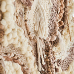 Овальный Современный Гобелен Абстракция в бежевых тонах Shallow варинант исполнения - 3 | Loft Concept в Орле