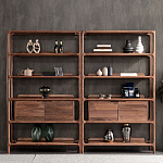 Стеллаж в гостиную для книг Moon Walnut Furniture варинант исполнения - 3 | Loft Concept в Орле
