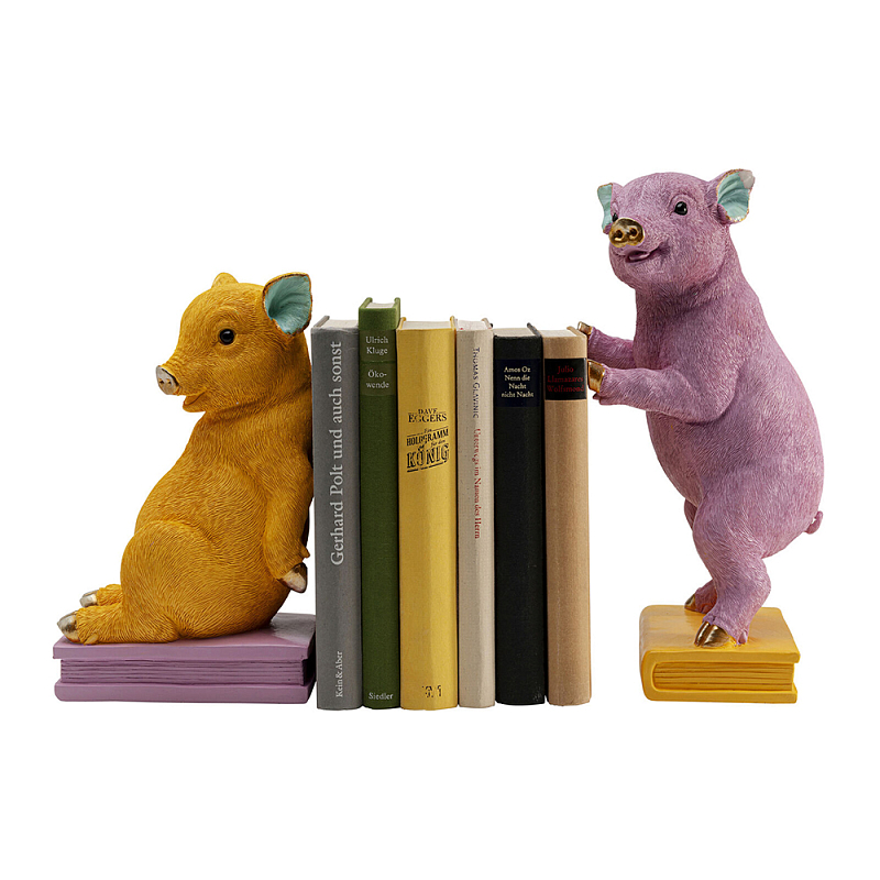 Держатель для книг Multicolored Piglet Bookends Желтый Розовый в Орле | Loft Concept 