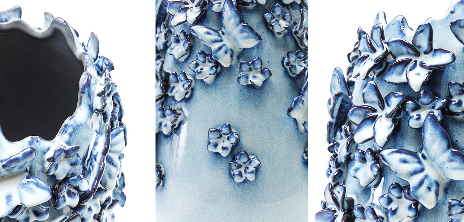 Ваза Blue & white Butterflies vase Ваза Blue & white Butterflies vase - Loft-Concept в Орле