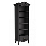 Стеллаж черный узкий из массива бука с 5-ю полками Black Provence варинант исполнения - 1 | Loft Concept в Орле