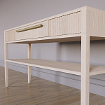 Дизайнерская Консоль с полкой и ящиком Primo Светлый дуб варинант исполнения - 4 | Loft Concept в Орле