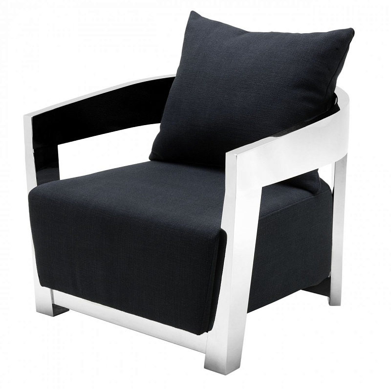 Кресло Eichholtz Chair Rubautelli Stainless steel Черный Нержавеющая сталь Кресло Eichholtz Chair Rubautelli Stainless steel Черный Нержавеющая сталь в Орле | Loft Concept