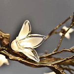 Люстра в виде золотой ветки с цветами Glass Flower Pendant Light варинант исполнения - 9 | Loft Concept в Орле