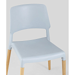 Пластиковый стул на ножках из массива бука Ferret Grey-Blue варинант исполнения - 2 | Loft Concept в Орле