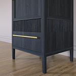 Узкий Шкаф Primo с 2 выдвижными ящиками Черный дуб варинант исполнения - 4 | Loft Concept в Орле