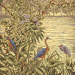 Обои ручная роспись Le Brésil Amarelo Deep Rich Gold варинант исполнения - 1 | Loft Concept в Орле