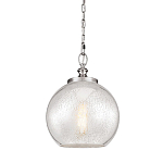 Подвесной светильник с прозрачным стеклянным плафоном в форме шара в современном стиле на цепи Feiss варинант исполнения - 1 | Loft Concept в Орле