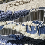 Современное ткачество гобелен в синих оттенках Blue Undine II варинант исполнения - 2 | Loft Concept в Орле