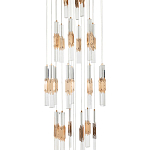 Люстра с прямоугольными плафонами из хрусталя Esme Rectangular Crystal Gold Chandelier варинант исполнения - 4 | Loft Concept в Орле